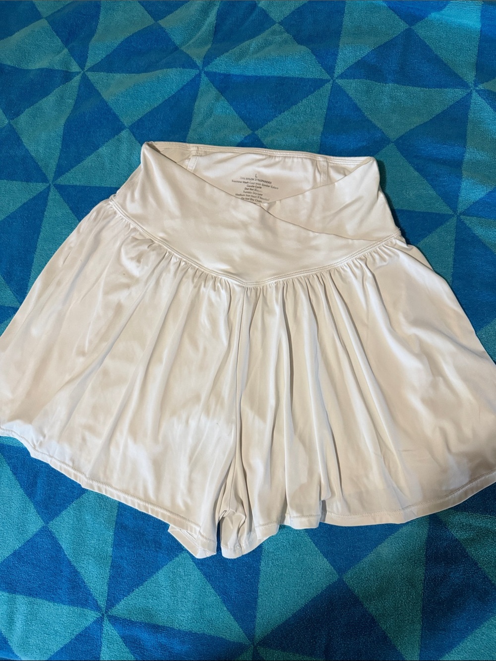 White Women’s High-Waist Flared Shorts